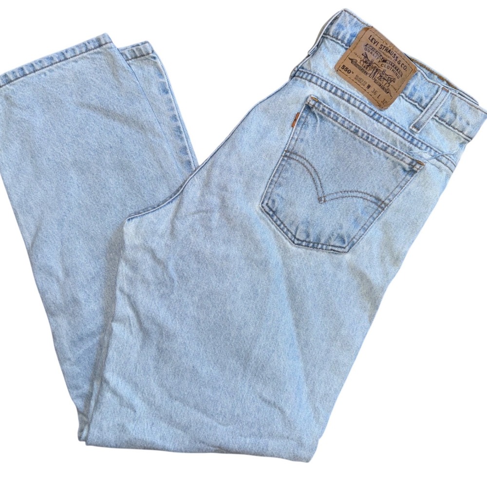 Vintage Levi's 550 Orange Tab Women's Jeans W36 L32 Relaxed Tapered Light Wash